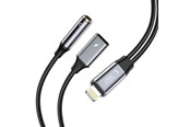 Kabel USB - Tech-Protect  UltraBoost Lightning Cable (Male) / Mini Jack 3.5mm (Female) - Lightning (Female) - Black - 9319456607376