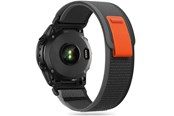 Smartwatch - akcesoria - Tech-Protect Nylon Strap for Garmin Fenix 3 / 5X / 3HR / 5X Plus / 6X / 6X Pro / 7X - Black & Orange - 9319456606805