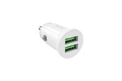 Telefon - Adapter i Ladowarka - Puro Pro Lite Car Charger 2x USB-A 10W - White - PUMCHUSB2A10WWHI