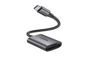 Karta pamieci - adapter i czytniki kart - UGREEN CM401 USB C 5Gb/s SD/TF Card Reader - Gray - 6957303888887