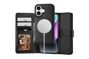 Telefon - Pokrowiec i etui - Tech-Protect MagSafe Wallet Case with Wallet for iPhone 16 - Black - 5906302311583