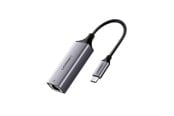 Adapter Sieciowy (karta sieciowa, serwer druku, itp.) - UGREEN external network adapter RJ45 - USB Type C (1000 Mbps / 1 Gbps) Gigabit Ethernet gray (CM199) - 6957303857371
