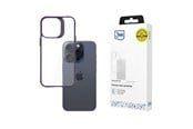 Telefon - Pokrowiec i etui - 3mk Satin Armor Case+ Purple for Apple iPhone 15 Pro Max - Transparent - 5903108592819
