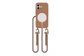 Telefon - Pokrowiec i etui - Tech-Protect MagNecklace MagSafe Case with Lanyard for iPhone 16 - Brown - 5906302311927