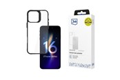 Telefon - Pokrowiec i etui - 3mk Satin Armor Case+ for iPhone 16 Pro Max - Transparent with Black Frame - 5903108586566