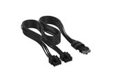 Kabel zasilajacy (wewnetrzny) - Corsair Elite Premium Individually Sleeved 2x 8-Pin to PCIe 12V-2x6 600W (Type 4) - Czarny - CP-8920423