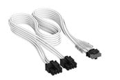 Kabel zasilajacy (wewnetrzny) - Corsair Elite Premium Individually Sleeved 2x 8-Pin to PCIe 12V-2x6 600W (Type 4) - Biały - CP-8920424