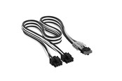 Kabel zasilajacy (wewnetrzny) - Corsair Elite Premium Individually Sleeved 2x 8-Pin to PCIe 12V-2x6 600W (Type 4) - Czarno / Biały - CP-8920425