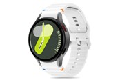 Smartwatch - akcesoria - Tech-Protect Silicone Sport Strap for Samsung Galaxy Watch 4 / 5 / 5 Pro / 6 / 7 / FE - White - 5906302313396