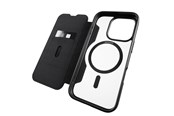 Telefon - Pokrowiec i etui - Puro Book Mag MagSafe Leather Case with Flap and Card Slot for iPhone 16 Pro Max - Black - PUIPC16P67BKMAGBLK
