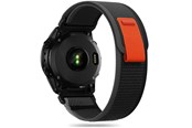 Smartwatch - akcesoria - Tech-Protect Nylon Strap for Garmin Fenix 5 / 6 / 6 Pro / 7 - Black & Orange - 9319456606751