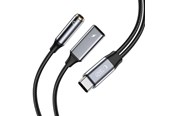 Kabel USB - Tech-Protect UltraBoost USB-C Cable (Male) PD 60W 6A / Mini Jack 3.5mm (Female) - USB-C (Female) - Black - 9319456607383