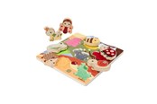 Zabawki dla niemowlat - Eichhorn  FeEvi LOVE Puzzle with Fabric - 100006840