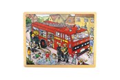 Puzzle - Bigjigs Wooden Jigsaw Puzzle Fire Truck - 24 pcs. Drewniany - BJ742