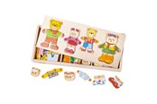 Puzzle - Bigjigs Wooden Dress-Up Puzzle Bear Family - 72 pieces. Drewniany - BJ766