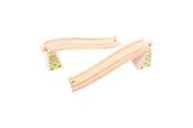 Zabawki drewniane - Bigjigs Wooden Rails - Ramp - 4-piece - BJT113