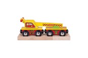 Zabawki drewniane - Bigjigs Wooden Crane Wagon - 4-piece. - BJT416