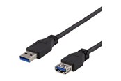 Kabel USB - Deltaco USB3-241 - USB extension cable - USB Type A to USB Type A - 1 m - USB3-241