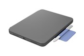 Klawiatura - Logitech Rugged Folio - keyboard and folio case - QWERTZ - Swiss - graphite Input Device - Etui z klawiaturą - Szwajcaria - Szary - 920-011202
