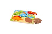 Zabawki dla niemowlat - Bigjigs Wooden Dinosaur Puzzle - 5 pcs. - BJ332