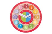 Zabawki dla niemowlat - Bigjigs Wooden Learning Clock - BJ906