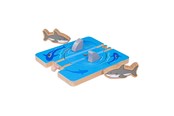 Zabawki drewniane - Bigjigs Wooden Rails - Shark Attack - 4-piece - BJT176