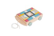 Zabawki dla niemowlat - Bigjigs Wooden Block Wagon - 29 pcs. - 35003