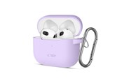 Telefon - Pokrowiec i etui - Tech-Protect Silicone Hook Case for Apple AirPods 3 - Purple - 5906302375080