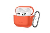 Telefon - Pokrowiec i etui - Tech-Protect Silicone Hook Case for Apple AirPods 3 - Orange - 5906302375134