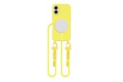 Telefon - Pokrowiec i etui - Tech-Protect MagNecklace MagSafe Case with Lanyard for iPhone 16 - Yellow - 5906302375912