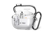 Telefon - Pokrowiec i etui - Tech-Protect FlexAir Case with Carabiner for Samsung Galaxy Buds 3 / 3 Pro - Transparent - 5906302376155