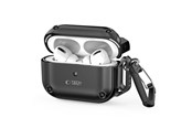 Telefon - Pokrowiec i etui - Tech-Protect Rough Hook Case with Carabiner for Apple AirPods Pro 1/2 - Black - 5906302376278