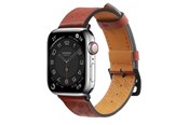Smartwatch - akcesoria - Hurtel Strap Leather for Apple Watch 38 / 40 / 41 mm Band Bracelet - Red - 9145576276273