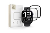 Telefon - szklo ochronne - Tech-Protect Glass Flex+ 2-pack Hybrid Glass for Apple Watch 10 46mm - Black - 5906302318902