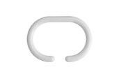 Akcesoria lazienkowe - Croydex C-shaped shower curtain rings - White - 12 pcs. - AK142122
