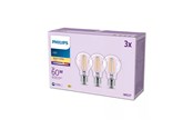 Zarówka LED - Philips Żarówka światła LED A60 7W/827 (60W) Clear 3-pack E27 - 929001387308
