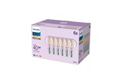 Żarówka LED - Philips Żarówka światła LED P45 4,3W/827 (40W) Clear 6-pack E14 - 929001890494