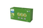 Zarówka LED - Philips Żarówka światła LED Ultra Efficient A60 7,3W/827 (100W) Clear 3-pack E27 - 929003625131