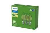 Zarówka LED - Philips Żarówka światła LED Ultra Efficient B35 2,3W/827 (40W) Clear 3-pack E14 - 929003800793