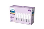 Zarówka LED - Philips Żarówka światła LED B35 3,4W/827 (40W) Frosted 6-pack E14 - 929004589763
