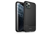 Telefon - Pokrowiec i etui - CRONG Prestige Carbon Cover - iPhone 11 Pro Max Case - Black - CRG-CARB-IP11PM-BLK
