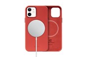 Telefon - Pokrowiec i etui - CRONG Essential Cover Magnetic - iPhone 12 / iPhone 12 Pro MagSafe Leather Case - Red - CRG-ESSM-IP1261-RED