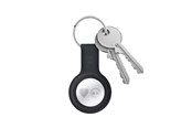 Telefon - Pokrowiec i etui - CRONG Silicone Case with Key Ring – Protective keychain case for Apple AirTag 1/2 - black - CRG-ATS-BLK
