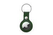 Telefon - Pokrowiec i etui - CRONG Leather Case with Key Ring – Protective leather case with key ring for Apple AirTag 1/2 - green - CRG-ATL-OLV