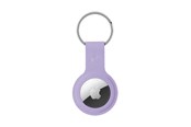 Telefon - Pokrowiec i etui - CRONG Silicone Case with Key Ring – Protective keychain case for Apple AirTag 1/2 - purple - CRG-ATS-PRP