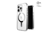 Telefon - Pokrowiec i etui - Speck Presidio Perfect-Clear ClickLock & Magsafe - iPhone 15 Pro Case - Clear / Chrome Finish / Serene Silver - 150449-3199