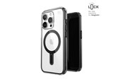 Telefon - Pokrowiec i etui - Speck Presidio Perfect-Clear ClickLock & Magsafe - iPhone 15 Pro Case - Clear / Frosted Black / Slate Gray - 150449-3233