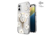 Telefon - Pokrowiec i etui - Speck Presidio Lux ClickLock & MagSafe - iPhone 16 Plus Case - Sunshine Daisies / Clear / Gold - 150749-3257