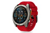 Smartwatch - akcesoria - Tech-Protect Silicone Line Silicone Strap for Garmin Fenix 5X / 5X Plus / 6X / 6X Pro / 7X / 8 (51 mm) - Red - 5906302376780