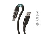 Telefon - Adapter i Ładowarka - CRONG Armor Link - 60W PD 3A USB-A to USB-C Cable 25cm - Black - CRG-AL025USAC-BLK